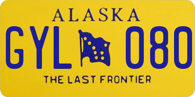 AK license plate GYL080