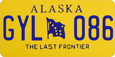 AK license plate GYL086
