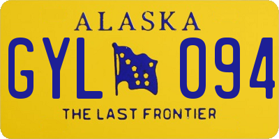 AK license plate GYL094