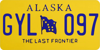 AK license plate GYL097