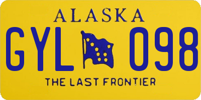 AK license plate GYL098