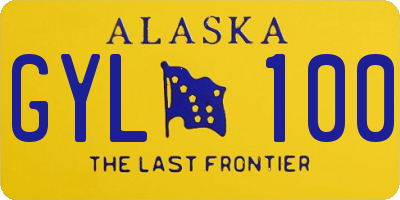 AK license plate GYL100