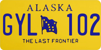 AK license plate GYL102