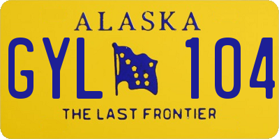 AK license plate GYL104