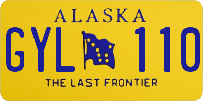 AK license plate GYL110