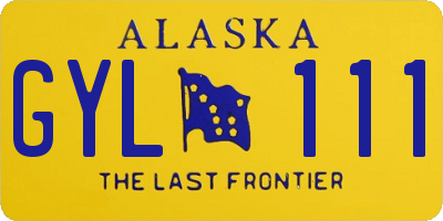 AK license plate GYL111