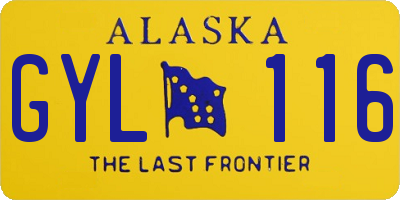 AK license plate GYL116