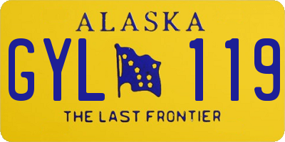 AK license plate GYL119