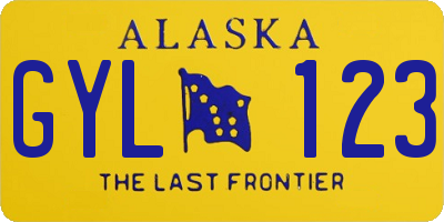 AK license plate GYL123