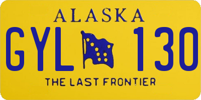AK license plate GYL130