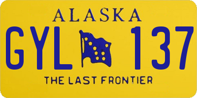 AK license plate GYL137