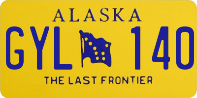 AK license plate GYL140