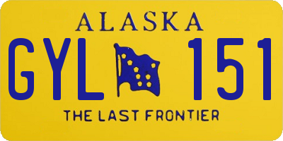 AK license plate GYL151