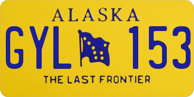 AK license plate GYL153
