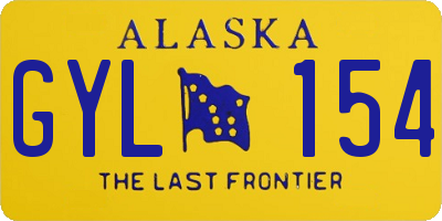 AK license plate GYL154