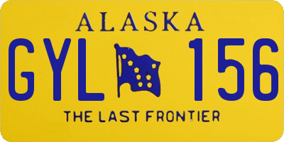 AK license plate GYL156