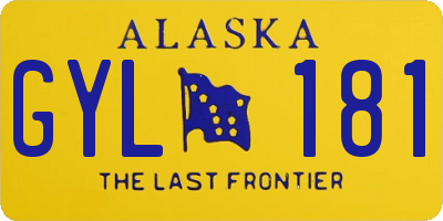 AK license plate GYL181