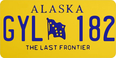 AK license plate GYL182