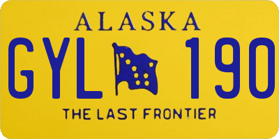 AK license plate GYL190