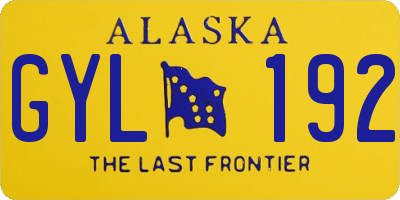 AK license plate GYL192