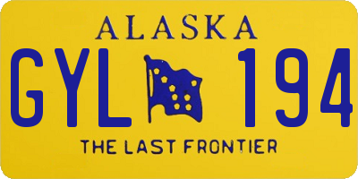 AK license plate GYL194