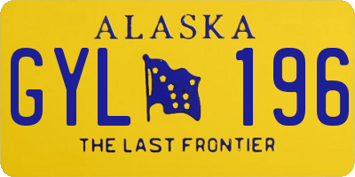 AK license plate GYL196