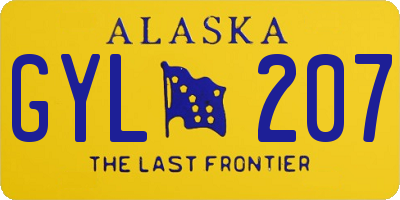 AK license plate GYL207