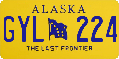 AK license plate GYL224