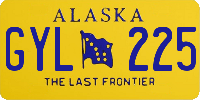 AK license plate GYL225