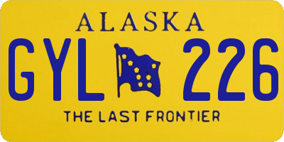 AK license plate GYL226