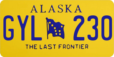 AK license plate GYL230