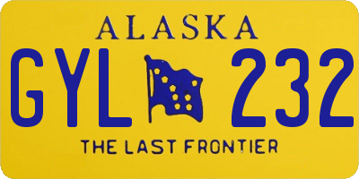 AK license plate GYL232