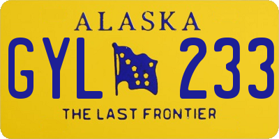 AK license plate GYL233