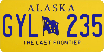 AK license plate GYL235