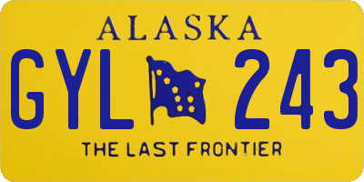 AK license plate GYL243