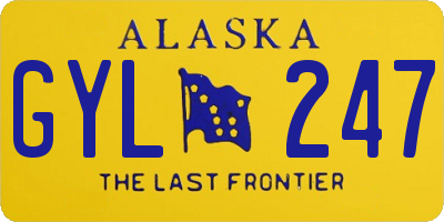 AK license plate GYL247