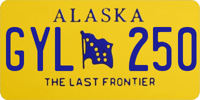 AK license plate GYL250