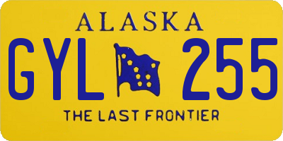 AK license plate GYL255