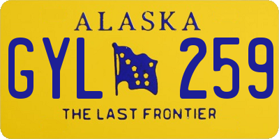 AK license plate GYL259