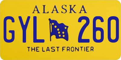 AK license plate GYL260