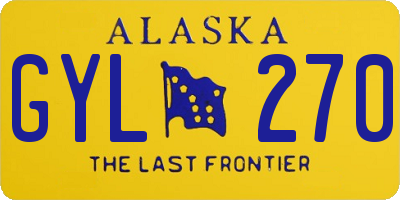AK license plate GYL270