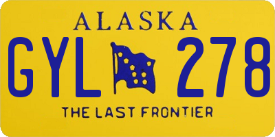 AK license plate GYL278