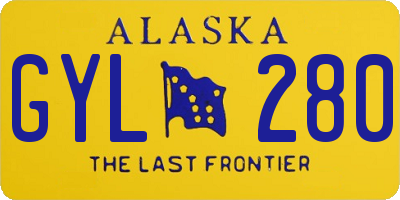 AK license plate GYL280