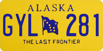 AK license plate GYL281