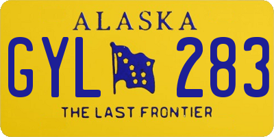 AK license plate GYL283