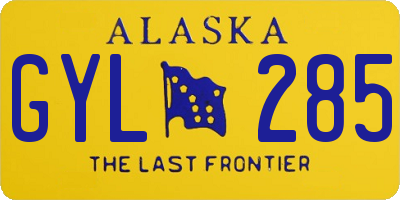 AK license plate GYL285