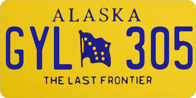 AK license plate GYL305