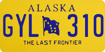 AK license plate GYL310