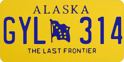 AK license plate GYL314