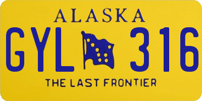 AK license plate GYL316
